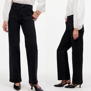 Madewell Emmett Wide Leg Jeans Black 29
